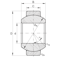 關(guān)節軸承 GE10-FO, 根據 DIN ISO 12 240-1 標準，需維護