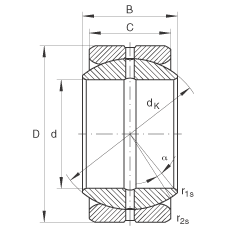 關(guān)節軸承 GE76-ZO, 根據 DIN ISO 12 240-1 標準，英制尺寸，需維護