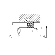 主軸軸承 HSS7010-E-T-P4S, 調節，成對安裝，接觸角 α = 25°，兩側唇密封，非接觸，限制公差