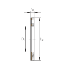 推力墊圈 EGW18-E40-B, 推力墊圈，免維護，帶銅襯