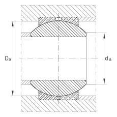 關(guān)節軸承 GE18-PB, 根據 DIN ISO 12 240-1 標準，尺寸系列 K，需維護